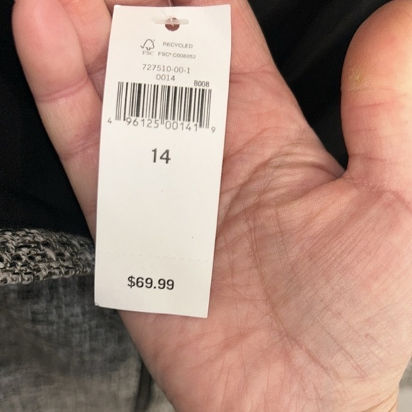 NWT Banana Republic Sexy Tweed Zipper Mini Skirt Size 14 - Picture 6 of 7